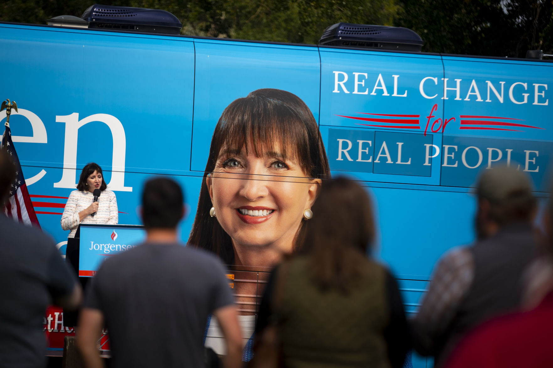Jo Jorgensen campaign stop